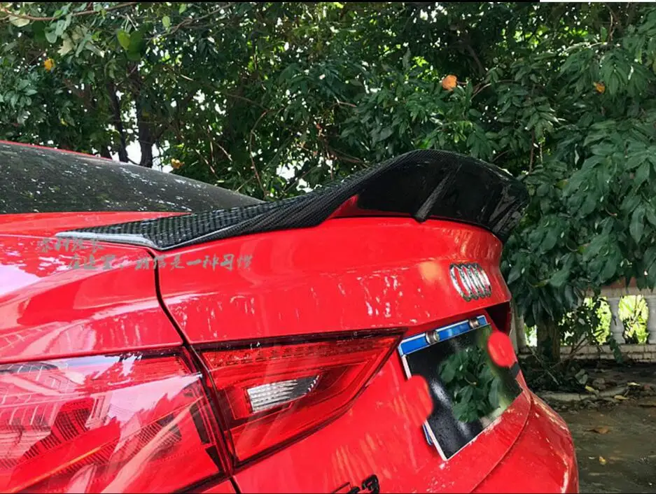 Углеродное волокно заднего крыло багажника выступ Спойлеры для Audi A3 S3 RS3 2013