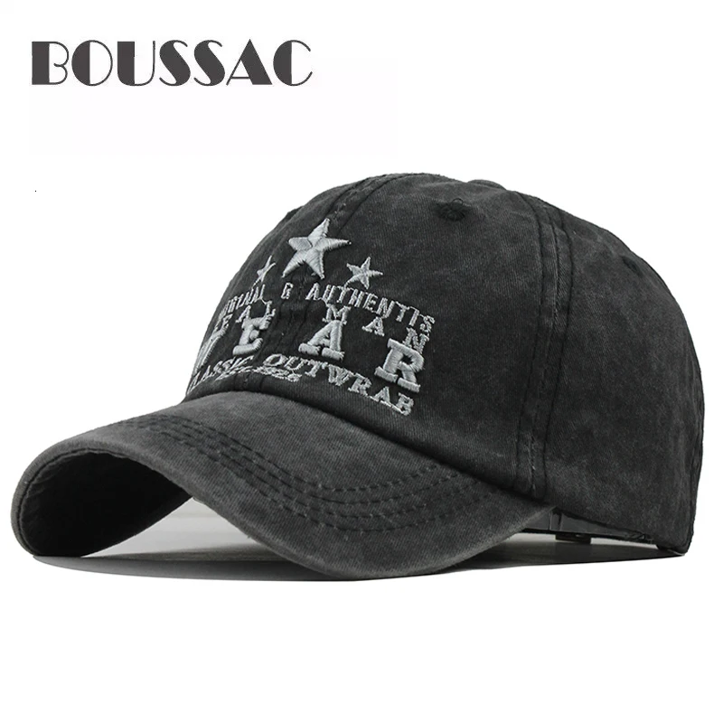 BOUSSAC 100% хлопок мытая Кепка бейсболка s мужские шапки шляпа c вышивкой для отца