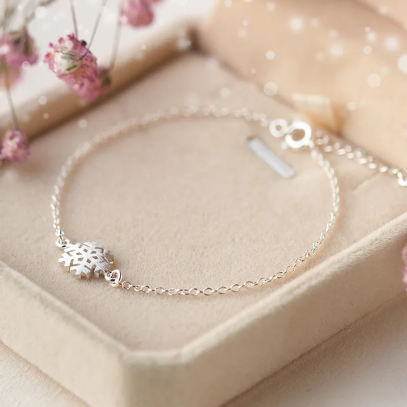 Trusta 925 пробы серебряные Модные женские ювелирные изделия проволока рисунок Снежинка браслет 15,5 см для подарка девушки леди дропшиппинг DS187