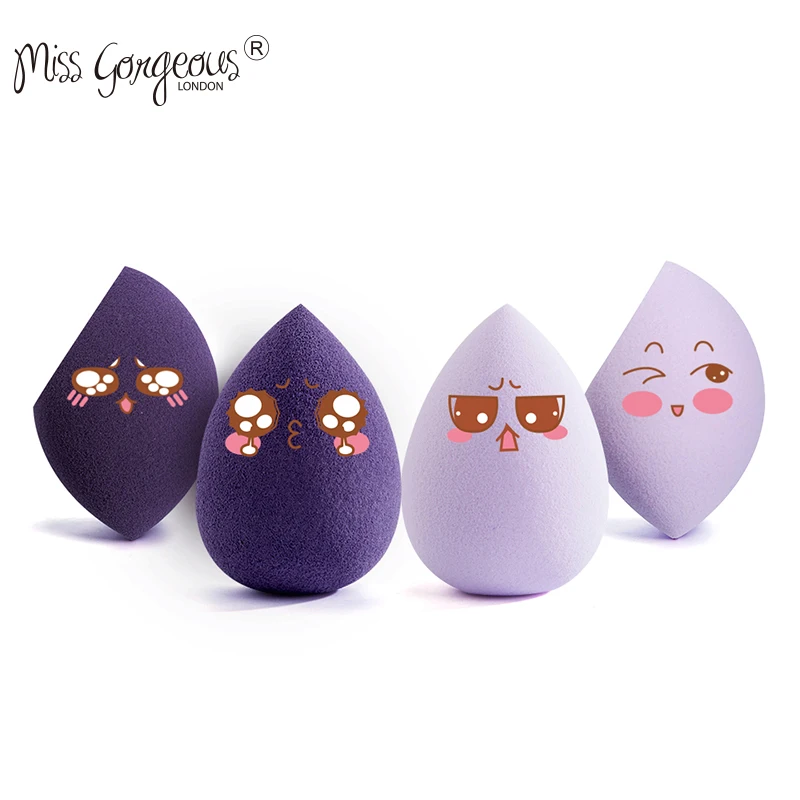 Бренд Miss Gorgeous 4 шт. фиолетовая косметика губка для макияжа лица косметическая
