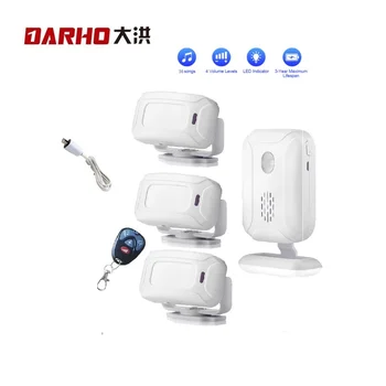 Darho 3senors 상점 홈 보안 웰컴 차임, 무선 적외선 IR 모션 센서, 알람 엔트리 초인종 센서