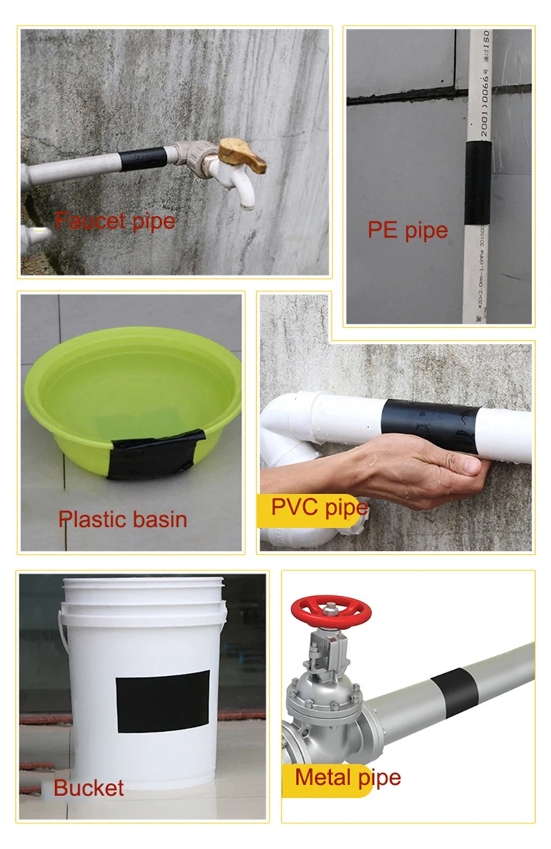 Repair Tape Super Strong Waterproof Tape 150cm Fiber Stop Leaks  Self Adhesive Tape Bathroom Duct Sealing Fix Insulating Tape