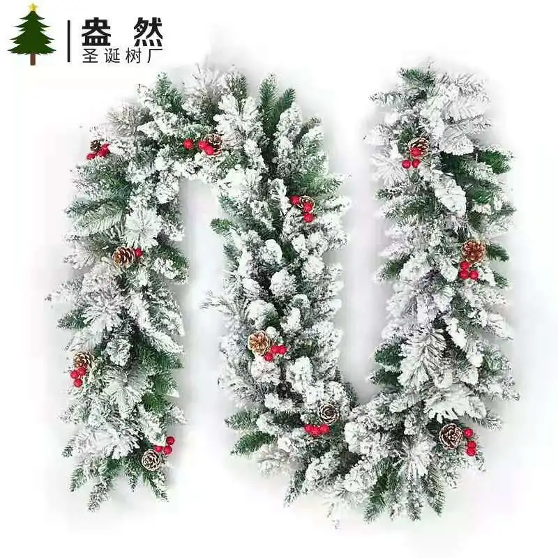 

1.8M Christmas Wreath Rattan Pendant Garland Shopping Mall/ Christmas Tree Wreath guirnalda Navidad Xmas Door Wall Garland Deco