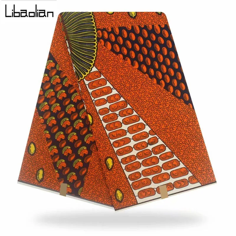 Гарантированная африканская настоящая голландская восковая Ткань 6 ярдов лоскутное платье настоящая Анкара африканская хлопковая восковая ткань F911-27