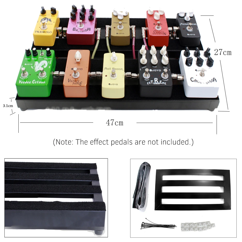 Pedal de efectos para guitarra, soporte de efectos de aleación, con 6  Cables de Pedal, para guitarras eléctricas|Partes y accesorios de guitarras|  - AliExpress