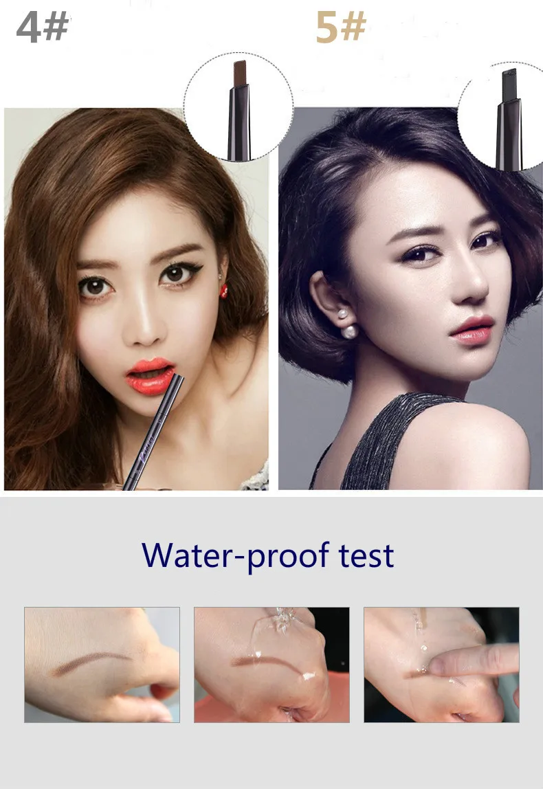 Double Eyebrow Pencil Automatic Rotation Waterproof and Sweatproof Not Blooming Eyebrow Pencil Makeup Wholesale - Цвет: 5