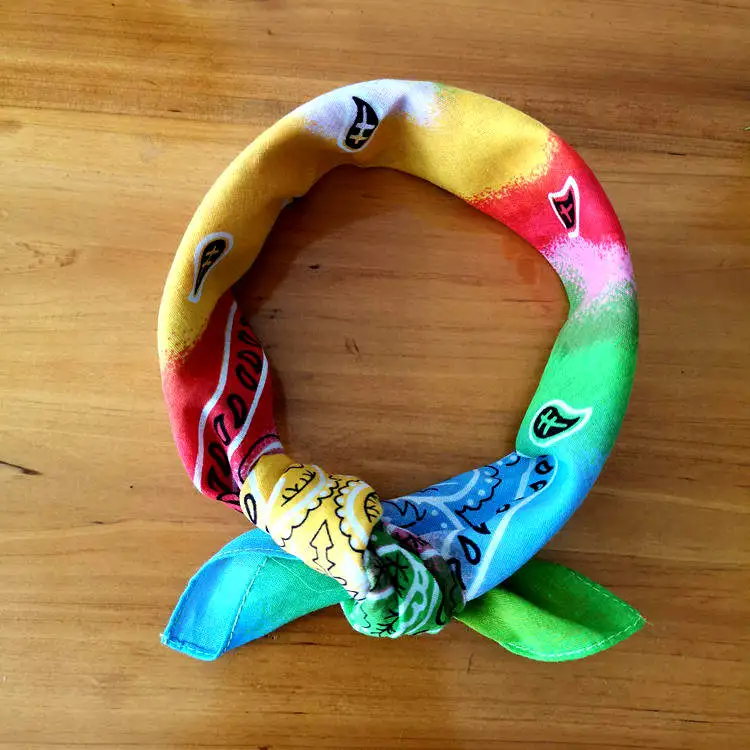 Bandanas For Women 100% Cotton Hip Hop Square Scarf Paisley