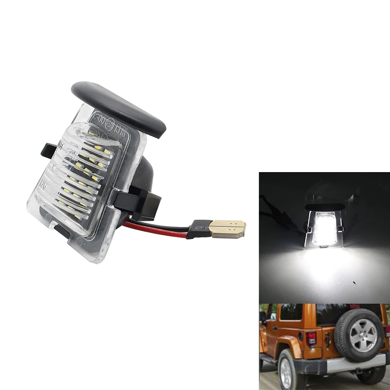 Светодиодная лампа для номерного знака для Jeep Wrangler JK JKU 2007- без ошибок белый задний бампер номерной знак светильник