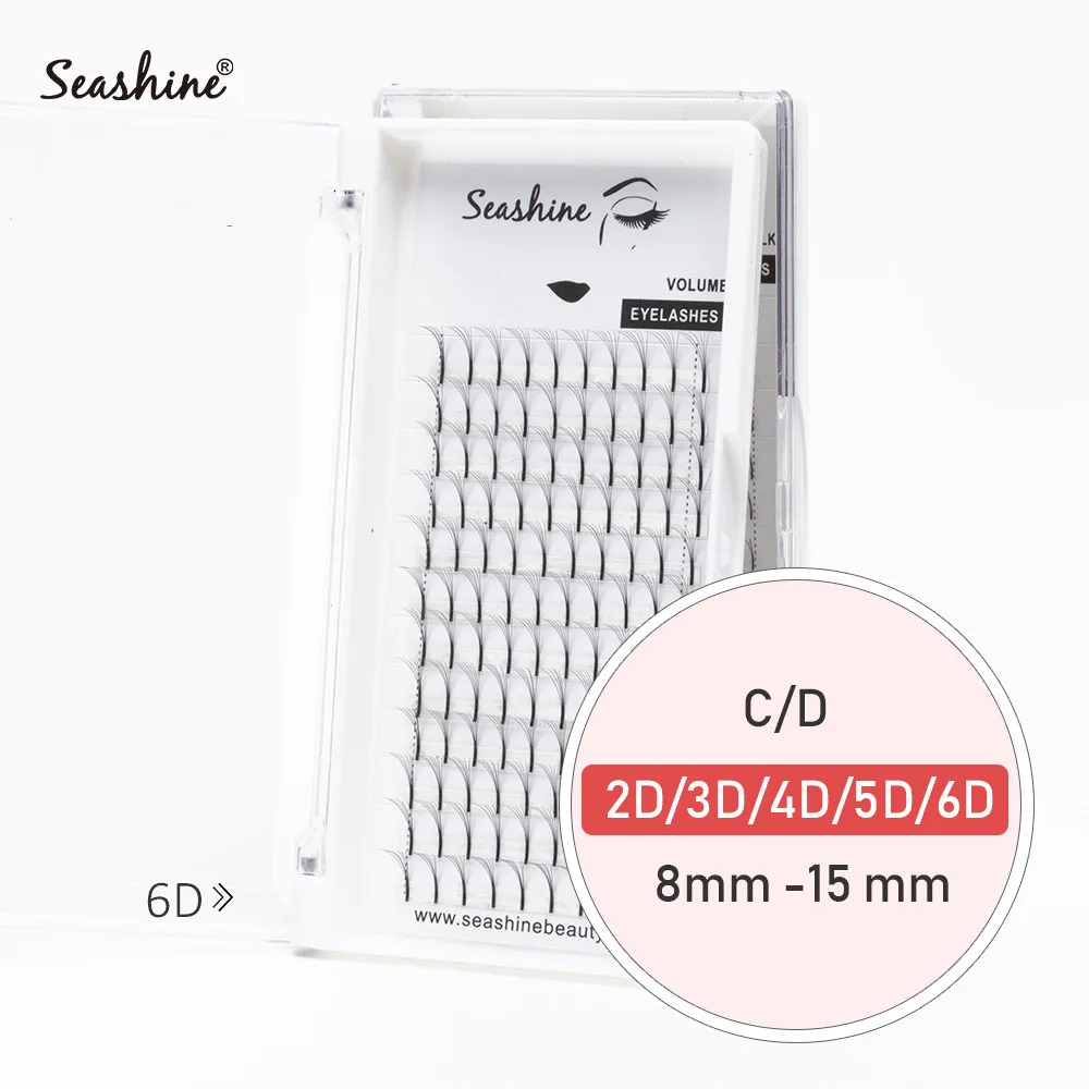 Seashine Premade фен для придания объема 2D-7D ресницы русский объем и удлинение ресниц Premade вентиляторы мягкая легкая макияж норковые ресницы