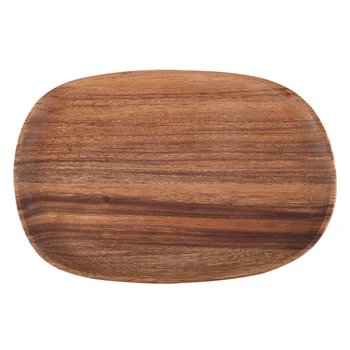 

Lovesickness Wood Irregular Solid Wood Pan Plate Fruit Dishes Saucer Tea Tray Dessert Dinner Plate Tableware,30X20Cm