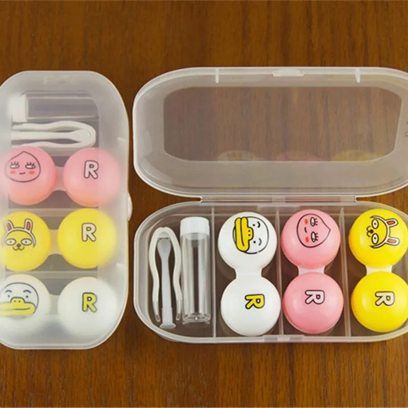 Three To Install Contact Lens Case Container Travel Kit Set Storage Holder