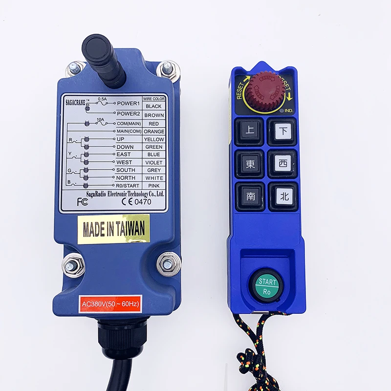 

Wireless industrial 6 button crane parts telecrane remote controller electric transmitter