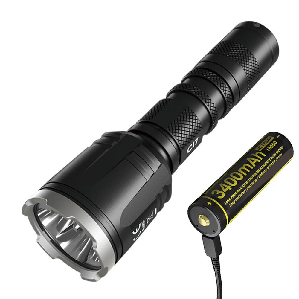 Новинка тактическая ИК Вспышка NITECORE CI7 с двойным выходом 4 × XP G3 S3 SST 10 IR max 2500 люмен