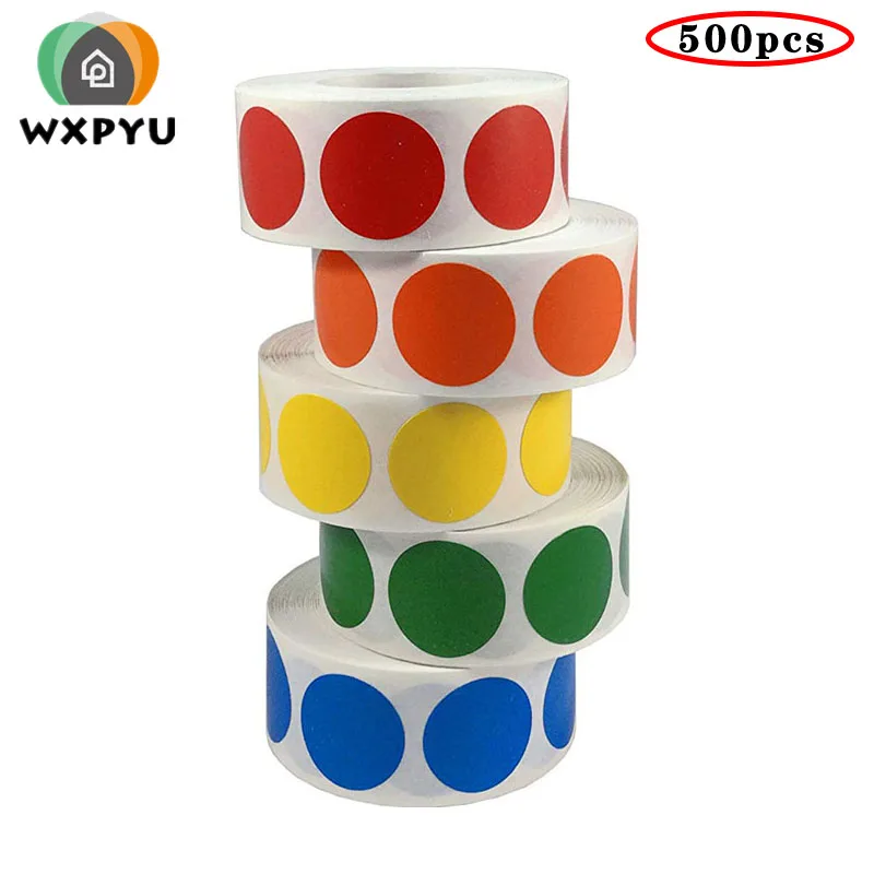 

500pcs/roll ruond blank color stickers seal labes DIY Gift Stickers Adhesive Labels Scrapbooking stationery stickers