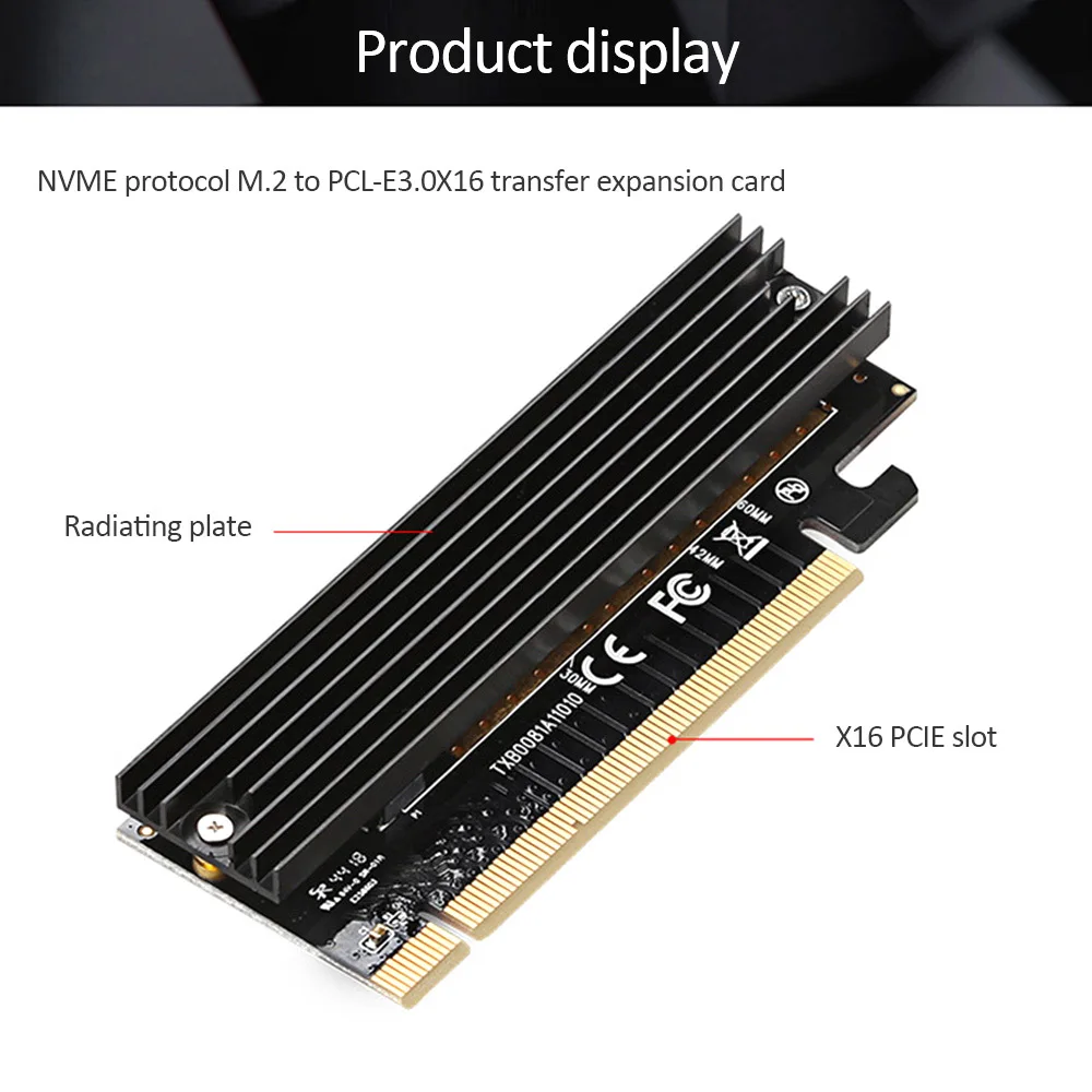 M.2 Накопитель SSD с протоколом NVME адаптер M2 к PCI Express 3,0X16 карта контроллера M интерфейс ключа поддержка PCI Express 3,0X4 2230-2280 Размер