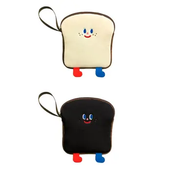 

Cartoon Toast Purse Vintage Wallet Coin Money Credit Card Key Holder Zipper Bag