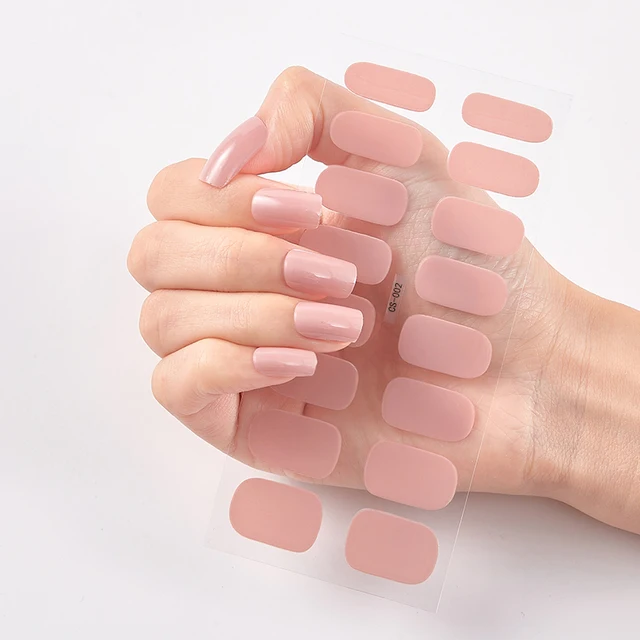 New Year Pure Color Nail Wrap DIY  Decals Plain Decor Stickers Nail Art Sticker Set Minimalist Nail Strip Christmas Nail Sticker CS-02
