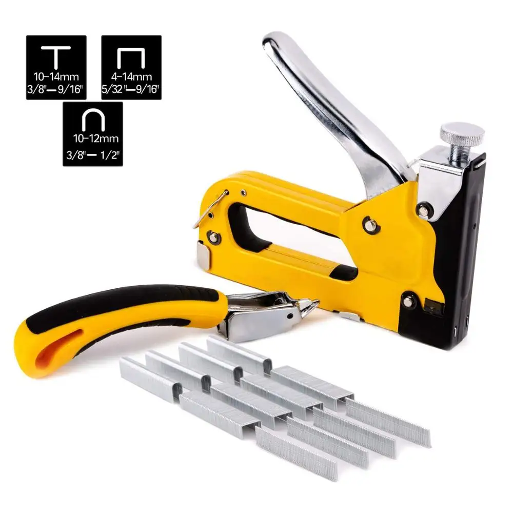 Tools Staple Gun 3 in 1 Heavy Duty with Staple Remover and 1500 Staples 3 Way Tacker Hand