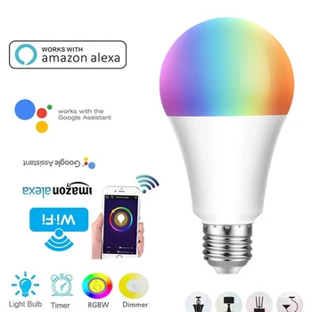 

Wireless Wifi Control Dimmable LED Bulb Lighting Lamp Change Color Light E27