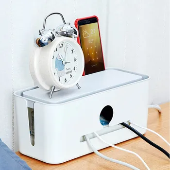 

Cable Management Storage Boxes Charger Finishing Box Desktop Socket Storage Case Drawer Organizer Office Stuff Drawer Organizer
