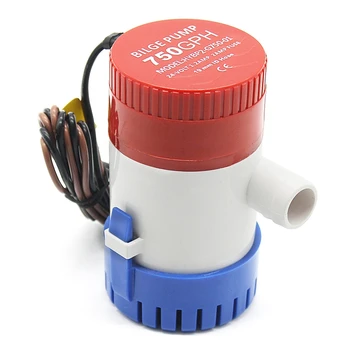 

750Gph 12/24Vdc Bilge Pump High Flow Submersible Used in Garden House Solar-24V