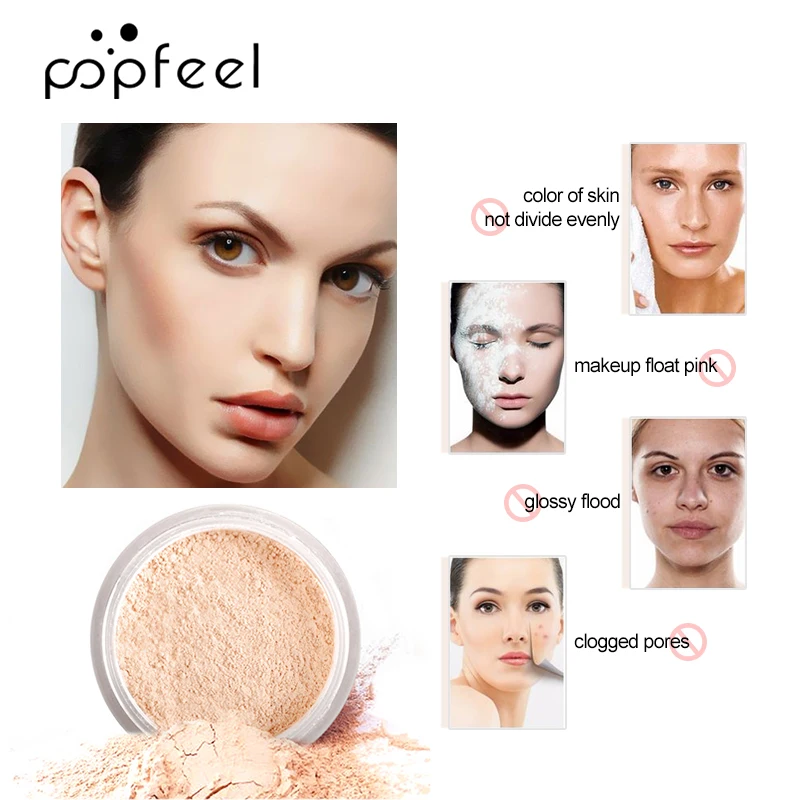 POPFEEL, 3 цвета, контроль жирности, пудра для лица, матовая пудра для лица, основа высокого разрешения, Праймер, стойкий макияж, консилер, макияж