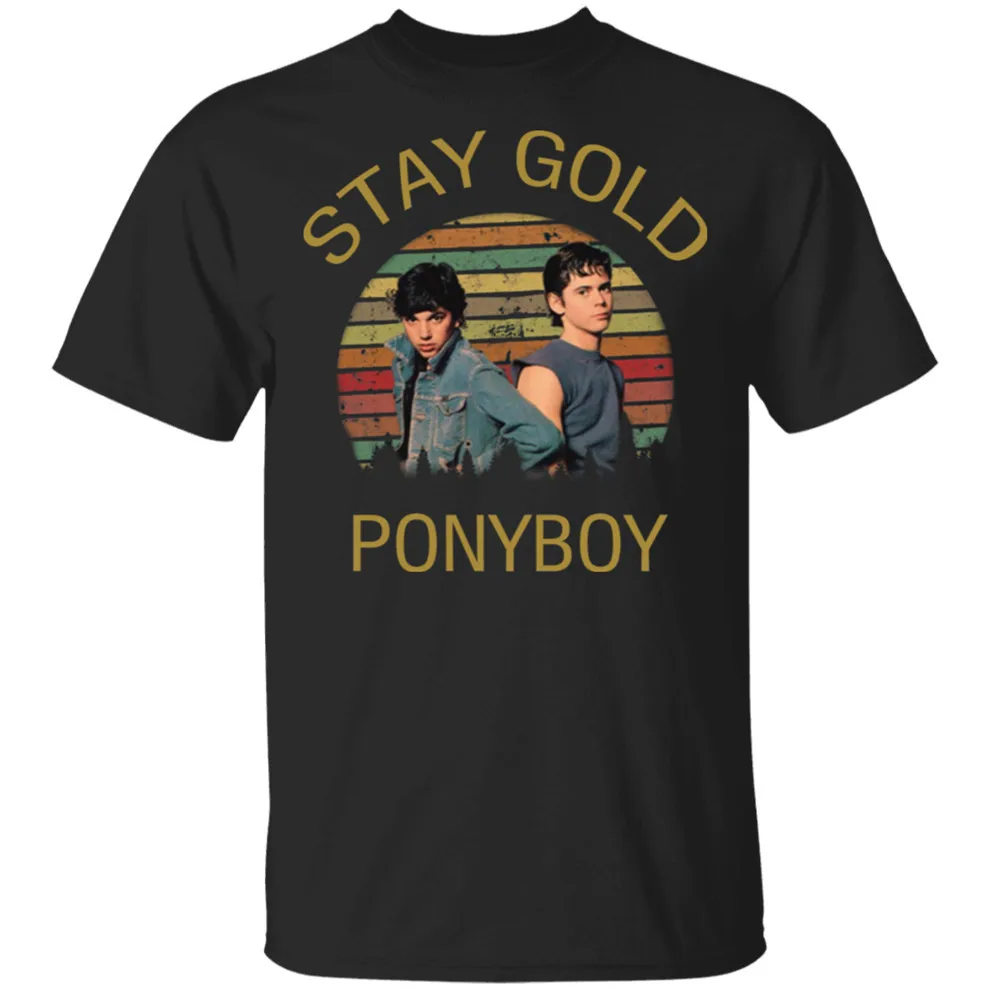 Stay Gold Ponyboy The Outsiders футболка черно-темно-синяя для мужчин-женщин и