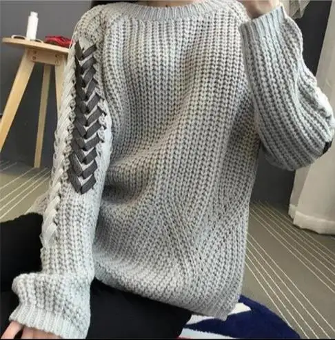 2019 Spring Sweater Women Long Sleeve Knitted Sweaters Mori Cute Tops Black Gray White Blue Pullover E360 | Женская одежда