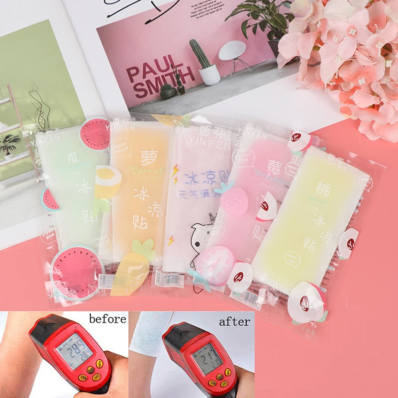

2pcs/set New Cooling Gel Patch for Fever&Headache Relief Cold Sticker Kids/Adult Natural Herbal Physical Cooling Pads