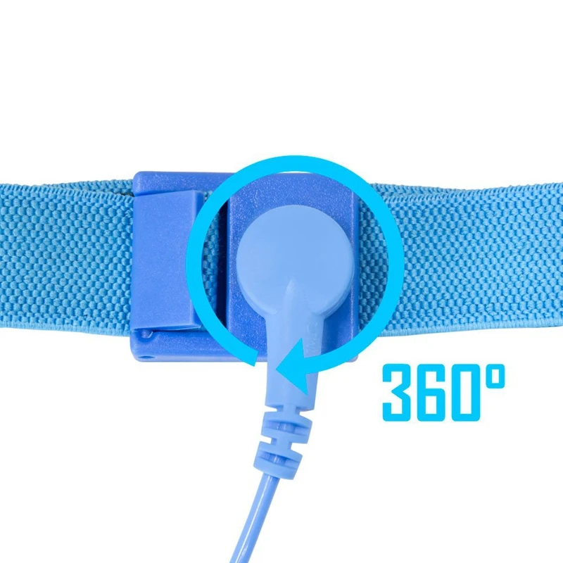 Антистатический ремешок для запястья 5 шт. в упаковке синий регулируемый Esd