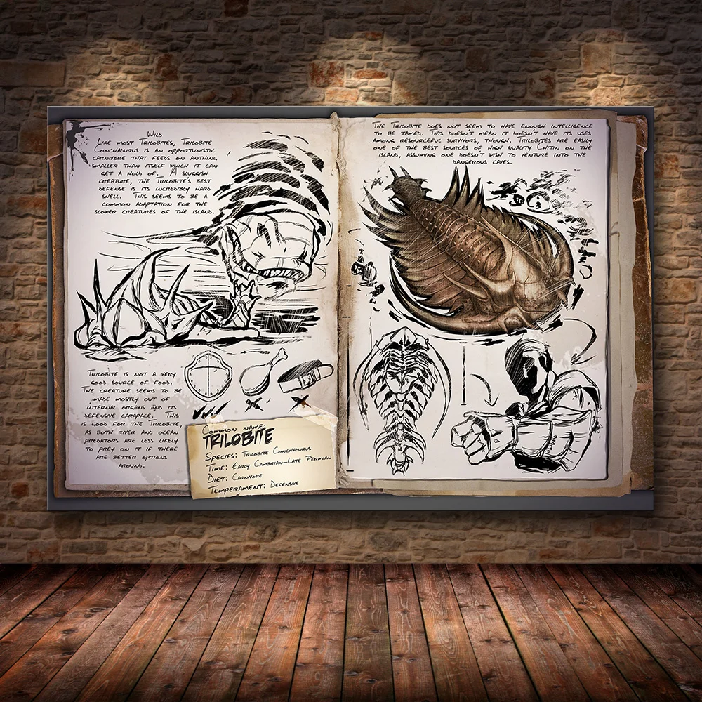 Ark: выживающий развивающий плакат хит новой игры Холст плакат декоративный настенный рисунок обои декор для гостиной 24x36 дюймов - Цвет: 06