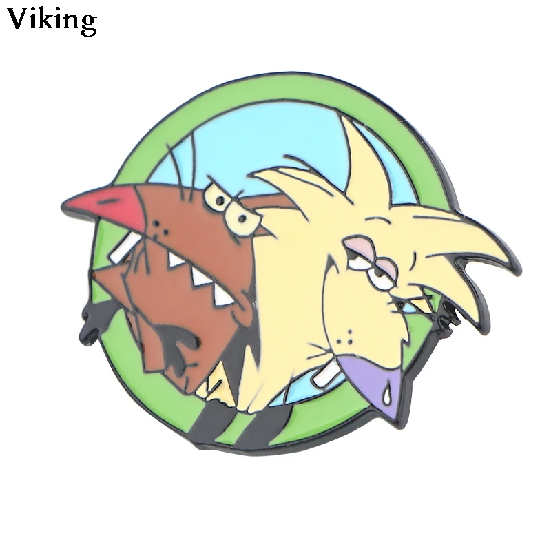 Значок Angry Beaver, мультяшная брошь с животными, булавка для куртки, Униформа, рюкзак с нашивками, прикольные ювелирные изделия, модные аксессуары для одежды G0774