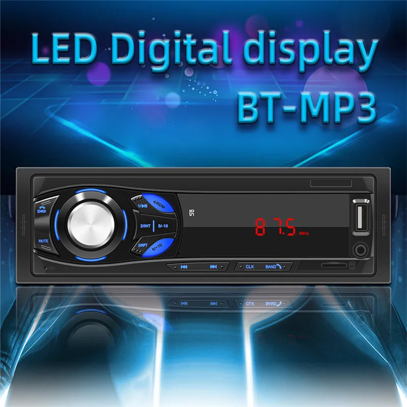 Autoradio Car Radio Stereo Bluetooth FM Aux Input Wireless Audio Receiver TF USB 12V In-dash 1 din Audio MP3 Multimedia Player