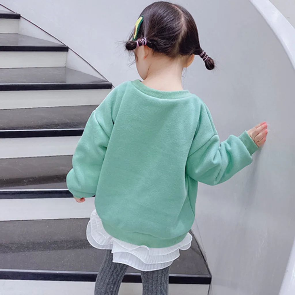 Одежда для маленьких девочек roupas sudadera nina/Детские толстовки с капюшоном для девочек детская зимняя одежда с длинными рукавами и рисунком для малышей Z4