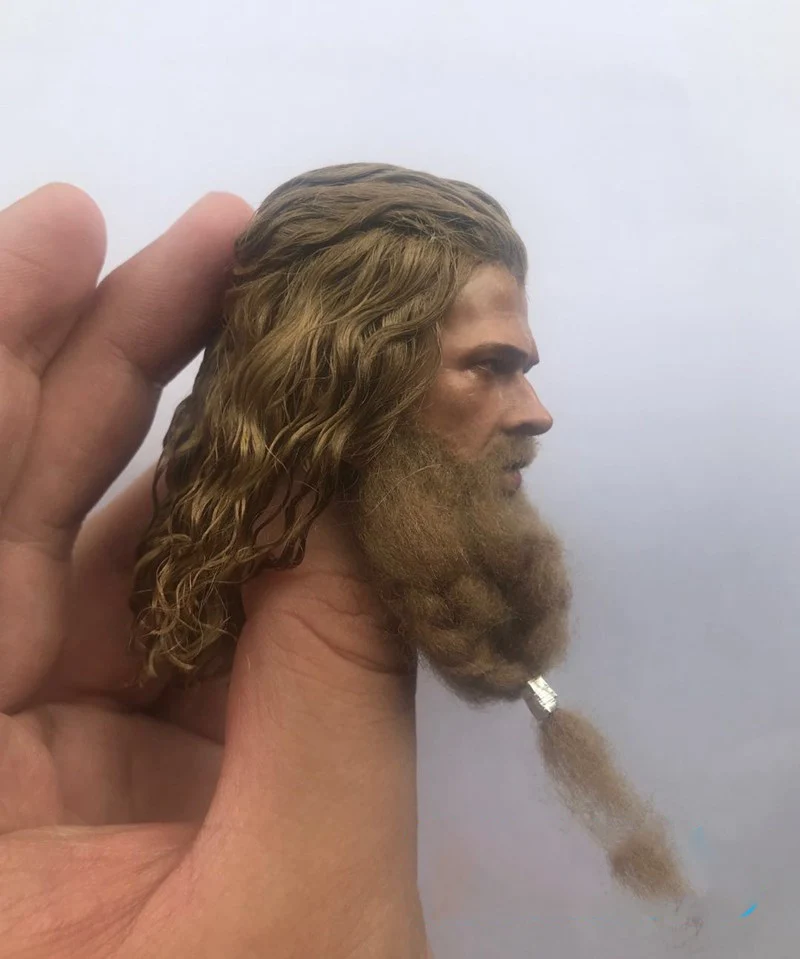 1:6 Мужская фигурка кукла Chris hemsworth голова резьба Имитация волос Тор сын Одина голова Лепка для 1" фигурка куклы аксессуары