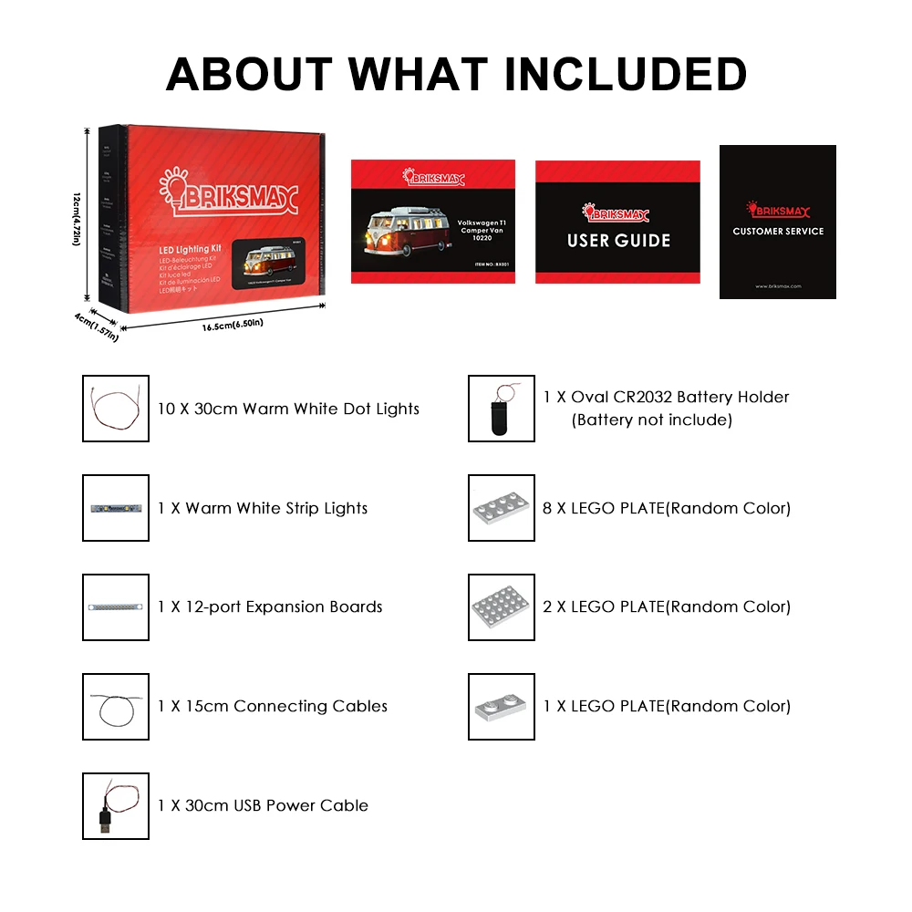 Комплект светодисветильник BriksMax для прицепа 10220 T1 без модели автомобиля|Блочные