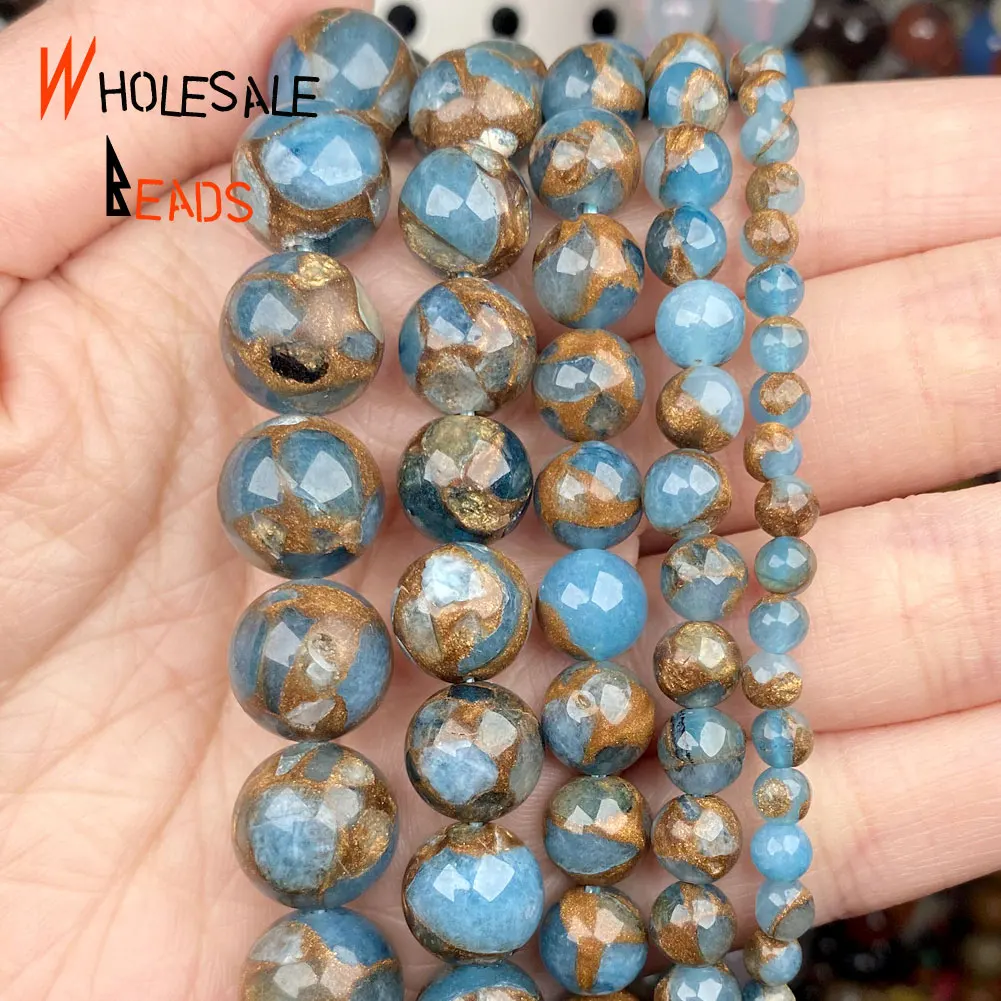 4/6/8/10/12MM Gemstone Round Spacer Loose Beads For Jewelry Making Acc Crafts 
