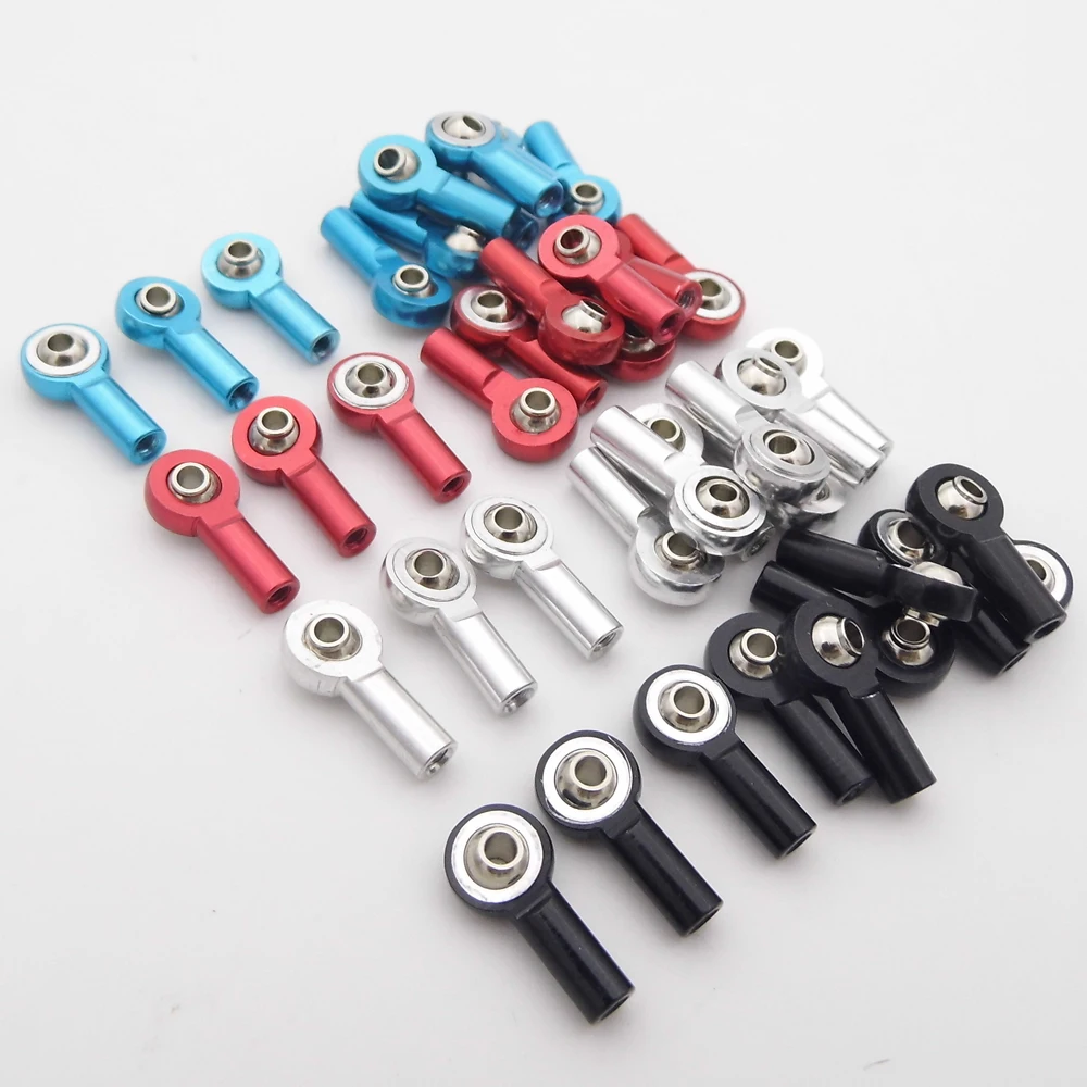 10PCS Tie Rod End M2 Linkage Rod End Ball Head Joint Adapter for RC Car Crawler HSP  AXIAL Tamiya Boat Airplane Helicopter Model