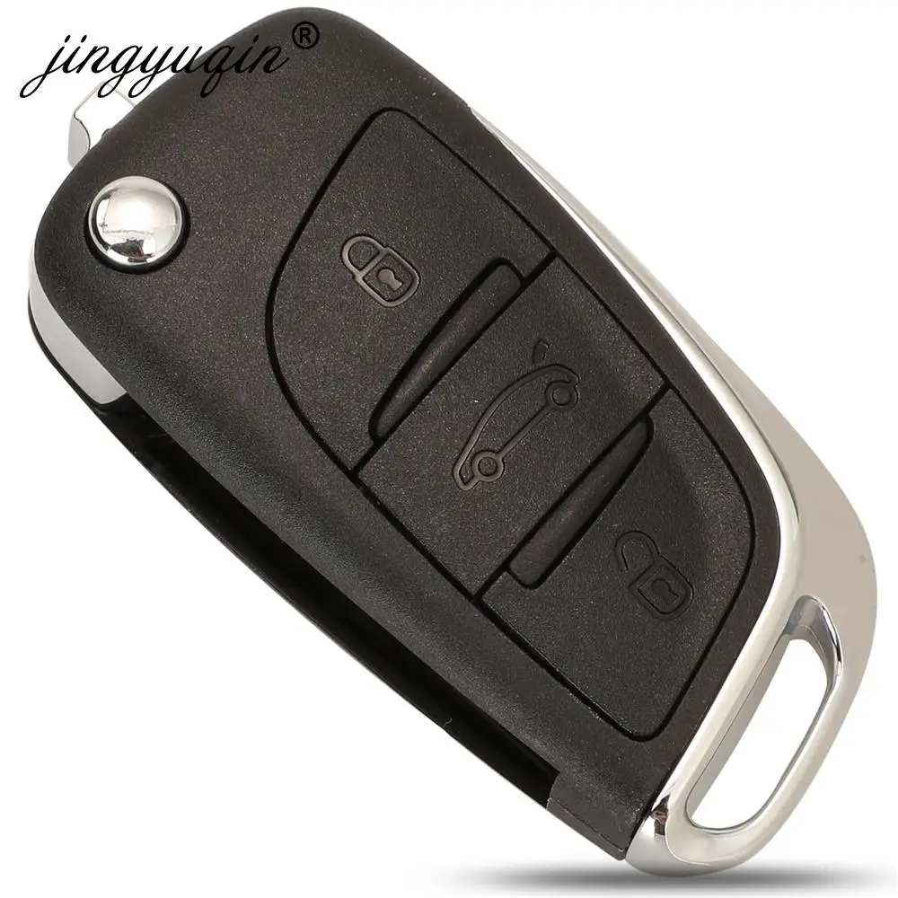 Jingyuqin-5X-OEM-originale-433-92Mhz-FSK-ID46-PCF7941-Chip-Flip-Car-Key-per-Citroen-C4.jpg Keyforkess 5X OEM originale 433.92Mhz FSK ID46 PCF7941 Chip Flip Car Key per Citroen C4 c-quatre 3 pulsanti Auto pieghevole telecomando - Jingyuqin 5X OEM originale 433 92Mhz FSK ID46 PCF7941 Chip Flip Car Key per Citroen C4