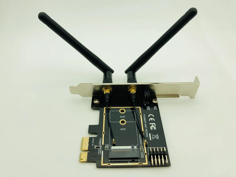 M.2 Вай-Фай адаптер M2 NGFF ключ A-E Mini PCI Express, Wi-Fi, Райзер PCI-E 1X NGFF Беспроводной Поддержка 2230 2242 мини PCIE сетевой карты