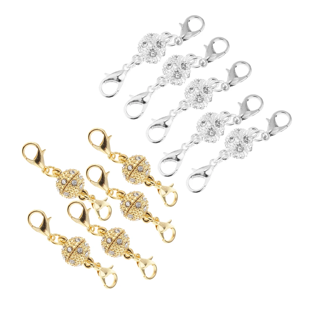 10pcs 8mm Lobster Magnetic Clasp Hook Converter Jewelry Repair Design Craft