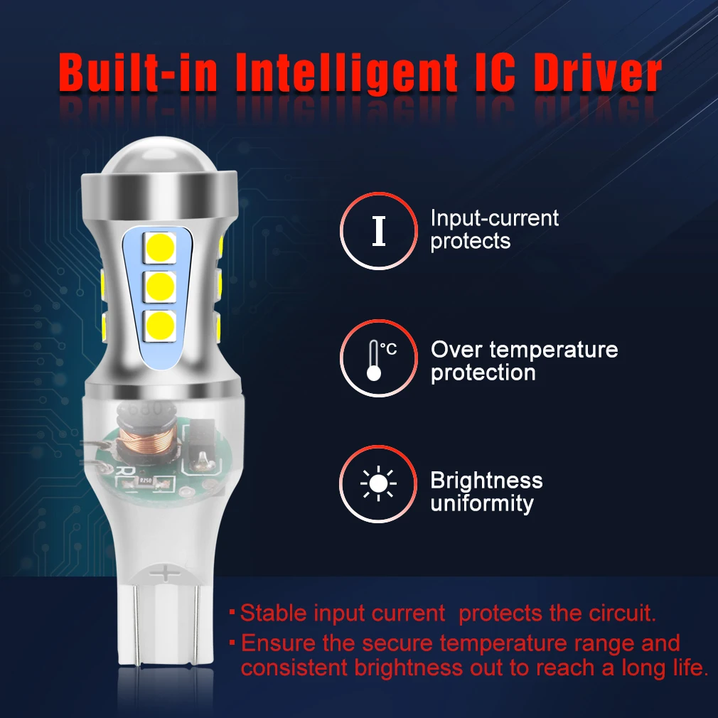 T15 W16W Canbus OBC  Led , 921 912 18SMD 3030 Ĩ ڵ   ڵ  ڵ ְ   12V, 1 