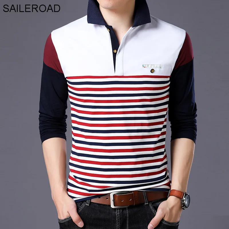 FDM1627 white SAILEROAD хорошее качество плюс размер брендовая одежда мужская футболка длинный рукав вышивка хлопок Футболка Повседневная Топ Футболка Homme - Цвет: FDM1627 white