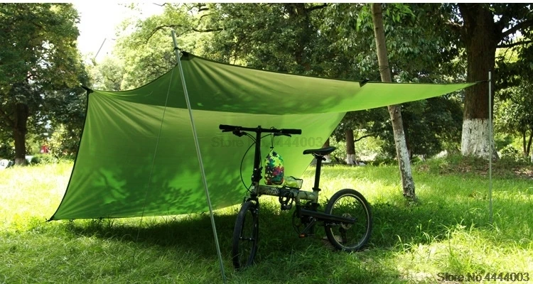 Открытый легкий дождь муха солнечные укрытия пляж солнечные укрытия водонепроницаемый тент Кемпинг анти УФ ультралегкий брезент укрытие AA60638