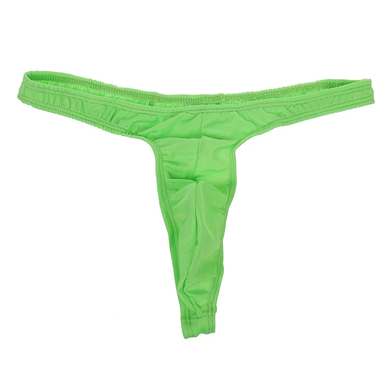 Mens Sexy G-string Stretch Pouch Thong Underwear Brief - Lime |