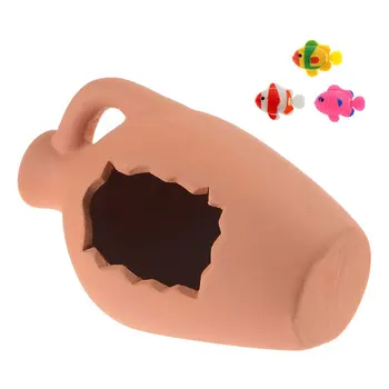 

Saim Aquarium Broken Vase Dcoration Ceramic Cave Spawning Breed Cone Fishes House Aquatic Shrimp Shelter Fish Tank Ornaments