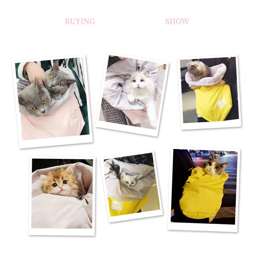 Pet Cat Bag Carrier Winter Warm Single Shoulder Backpack Outdoor Travel Portable Sleeping Bag Small Animal Dog Cat Messenger