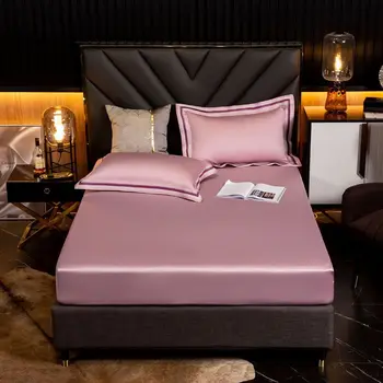 

1000TC tribute satin Egyptian cotton fitted bed sheet mattress cover High-end premium sheets bed cover elastic band sheets