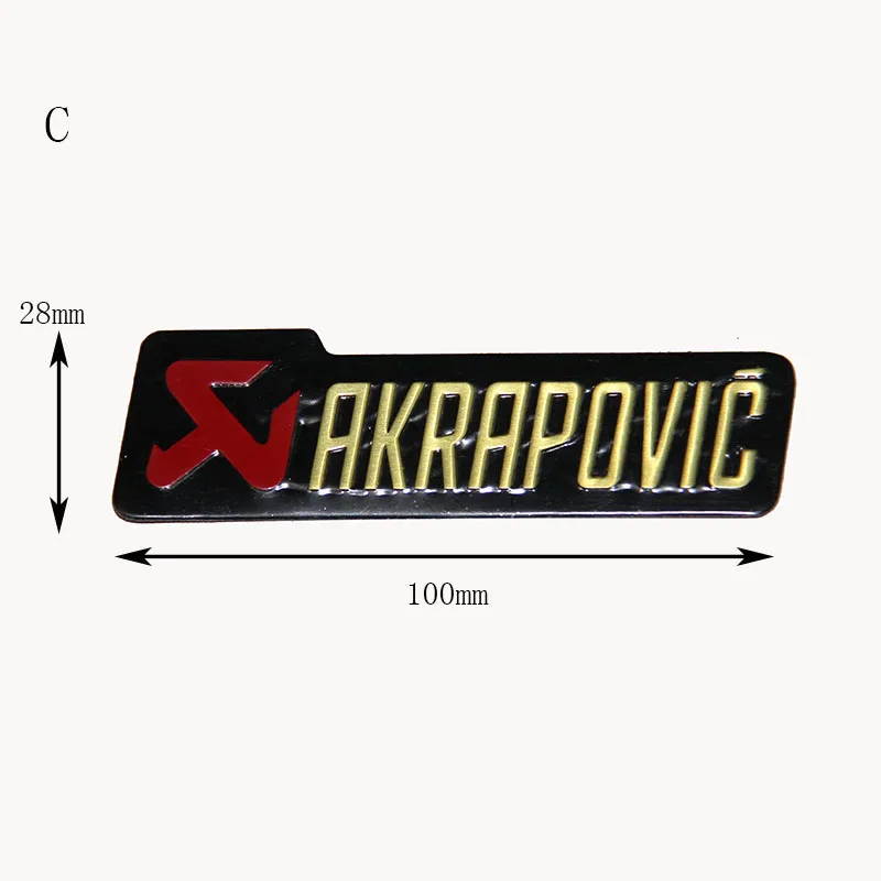 Универсальный алюминиевый 3D стикер этикетки s Akrapovic глушитель наклейка глушитель наклейки для мотоцикла - Цвет: 5pieces C