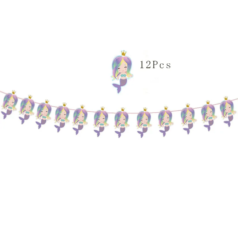 Chicinlife 10 шт./лот, реквизит для фотосессии с изображением русалки, дня рождения, вечеринки для девочек, сувениры для свадьбы, вечерние принадлежности для украшения - Цвет: 1Set